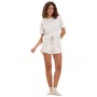 Pijama Listinhas Veleiros Azul Branco Cor Com Amor