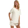 Pijama Listradinho Verde Off Cor Com Amor