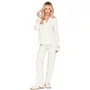 Pijama Longo Aberto Serenity Off White Lua Lua