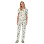 Pijama Longo Casual Flora Verde Lua Lua