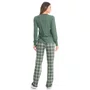 Pijama Longo Enjoy Verde Xadrez Daniela Tombini