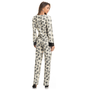 Pijama Longo Ginko Floral Renda Preto Daniela Tombini