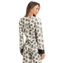 Pijama Longo Ginko Floral Renda Preto Daniela Tombini