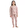 Pijama Longo Infantil Cute Love Rosa Daniela Tombini
