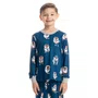 Pijama Longo Infantil Jogger Lyla Ski Azul Marinho Daniela Tombini
