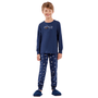 Pijama Longo Infantil Menino Marinho Fun Cor Com Amor