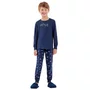 Pijama Longo Infantil Menino Marinho Fun Cor Com Amor