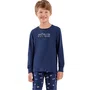 Pijama Longo Infantil Menino Marinho Fun Cor Com Amor