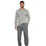 Pijama Longo Masculino Flanela Mescla Xadrez Marinho Up Man