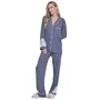 Pijama Longo Paola Cinza e Rosa Miss Victtoria
