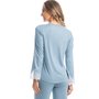 Pijama Longo Paula Wide Azul Claro Daniela Tombini