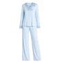 Pijama Longo Visco e Renda Azul Claro Aurora Revedenfant