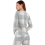 Pijama Manga Longa Xadrez Cinza Cor Com Amor