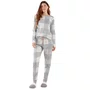Pijama Manga Longa Xadrez Cinza Cor Com Amor