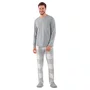 Pijama Masculino Longo Xadrez Cinza Cor Com Amor
