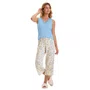 Pijama Pantacourt Azul Floral Cor Com Amor