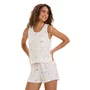 Pijama Regata Branco Veleiros Aquarela Cor Com Amor