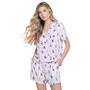 Pijama Viscose Listras Rosa Ursinhos Miss Victtoria