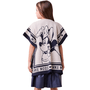 Poncho Minnie Marinho Tricot Cru Anime