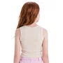 Regata Cropped Bege Pespontos Vanilla