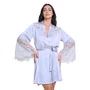 Robe Cetim e Renda Prata Miss Victtoria