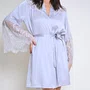 Robe Cetim e Renda Prata Miss Victtoria