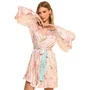 Robe Curto Pessego Floral Colorido Miss Victtoria