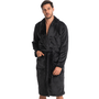 Robe Maculino Leo Preto Fleece Tombini