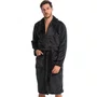 Robe Maculino Leo Preto Fleece Tombini
