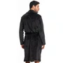Robe Maculino Leo Preto Fleece Tombini