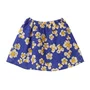 Saia Bordada Florada Mini Azul Fabula