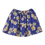 Saia Bordada Florada Mini Azul Fabula