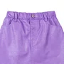 Saia Couro Metalizada Roxo Brilho Anime