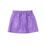 Saia Couro Metalizada Roxo Brilho Anime