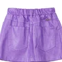 Saia Couro Metalizada Roxo Brilho Anime