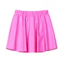 Saia Evase Rodada Couro Fucsia Anime