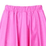 Saia Evase Rodada Couro Fucsia Anime