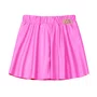 Saia Evase Rodada Couro Fucsia Anime