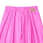 Saia Evase Rodada Couro Fucsia Anime