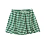 Saia Godê de Tweed Xadrez Verde E Bege Anime