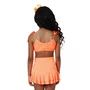 Saia Infantil Julia Babadinhos Tech Laranja Neon Siri Kids