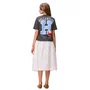 Saia Midi Franzida Off White Authoria