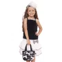 Saia Short Algodão Babados Laço Puffer Xadrez Pituchinhus