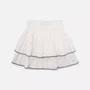 Saia Short Algodão Babados Laço Puffer Xadrez Pituchinhus
