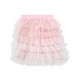 Saia Short Babados Tule Bicolor Rosa Pituchinhus
