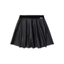 Saia Short Evasê Courino Preto Pituchinhus