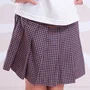 Saia Short Flanela Xadrez Pregas Pituchinhus