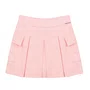 Saia Short Flanela Xadrez Rosa Pregas Pituchinhus