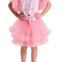 Saia Short Frufru Tule Bailarina Barbie Rosa Pituchinhus