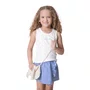 Saia Short Jeans Fino Babadinho Pituchinhus